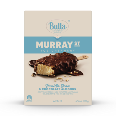 Bulla Murrayst Sticks Vanilla Choc Almonds 4's
