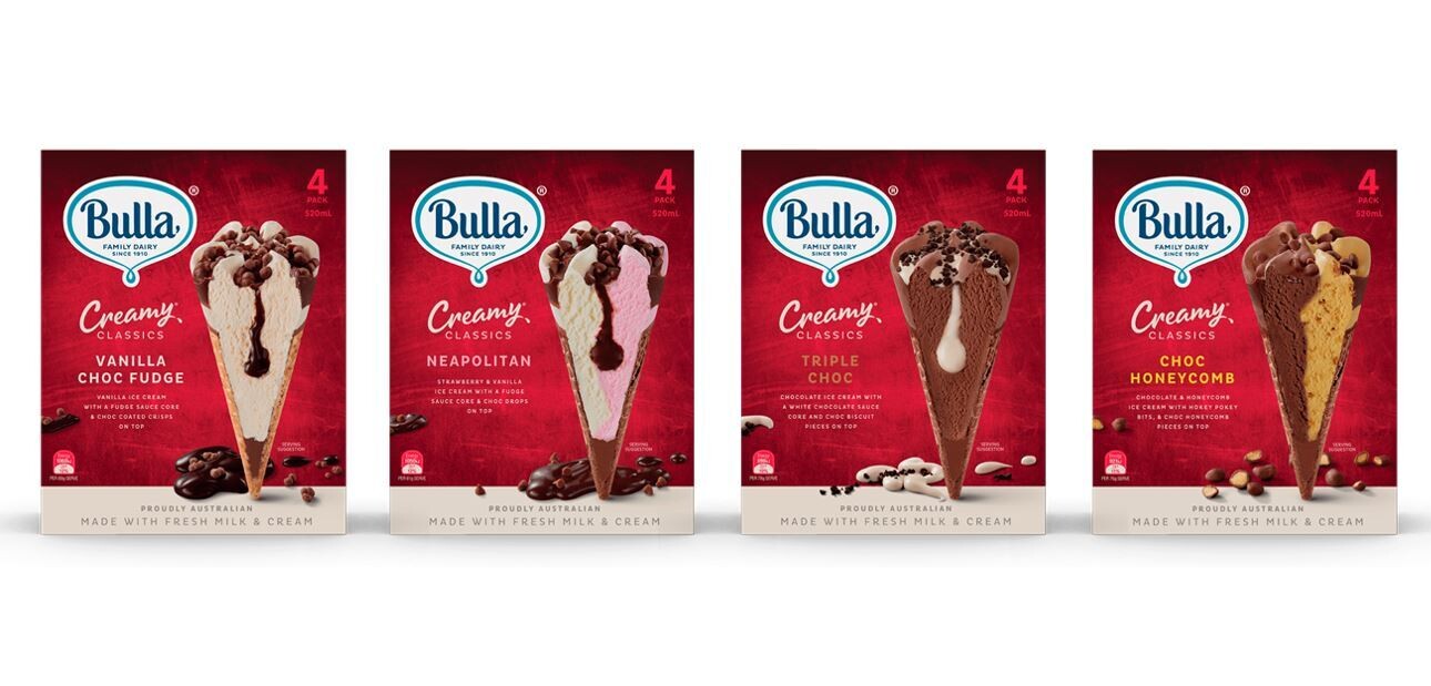 Bulla Creamy Classics Cones 4's