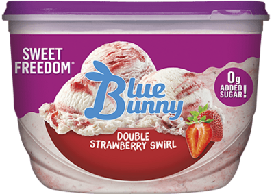 Blue Bunny Premium Sweet Freedom Double Strawberry Swirl 1.42L