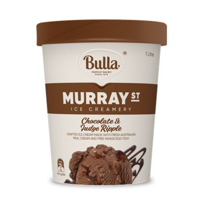 Bulla Murrayst Chocolate Fudge Ripple 1L