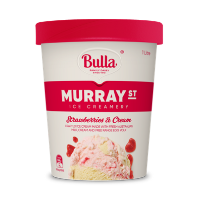 Bulla Murrayst Strawberries & Cream 1L