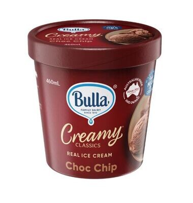 Bulla Creamy Classics Choc Chip 460ml