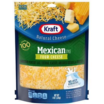 Kraft Finely Shredded Four Cheese Mexican Style 8oz