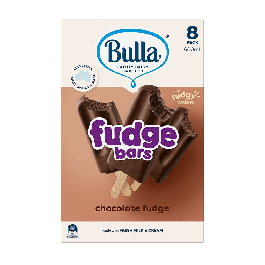 Bulla Fudge Bar - Chocolate Fudge 8s