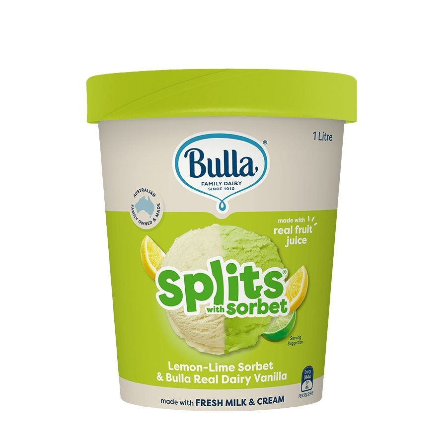 Bulla Splits with Sorbet Lemon-Lime 1L