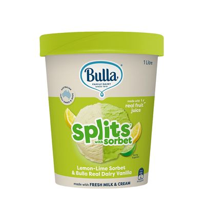 Bulla Splits with Sorbet Lemon-Lime 1L