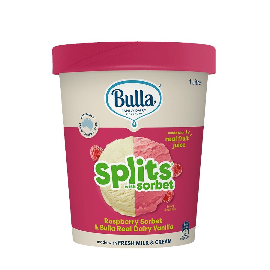 Bulla Splits with Sorbet Raspberry 1L