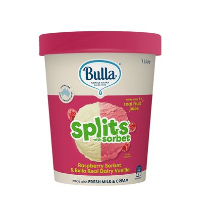 Bulla Splits with Sorbet Raspberry 1L