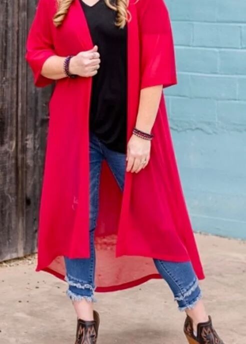 Red Sheer Duster