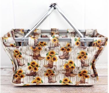 Collapsible Market Basket Bags - Boot Bouquet