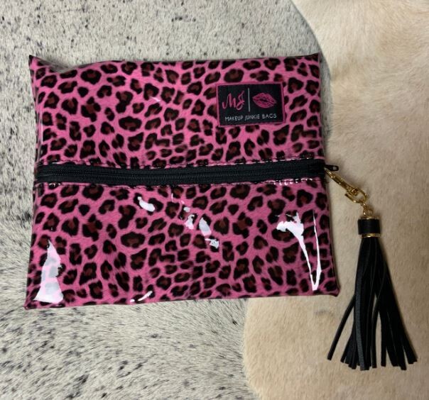 Make Up Junkie Bags Medium - Pink Leopard
