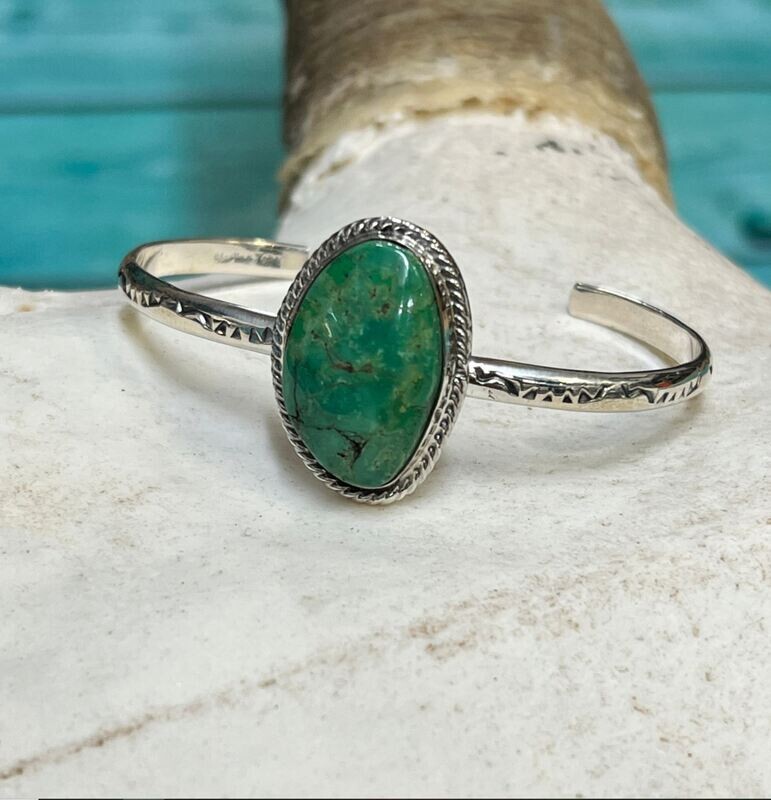 Sterling Teal Cuff #1