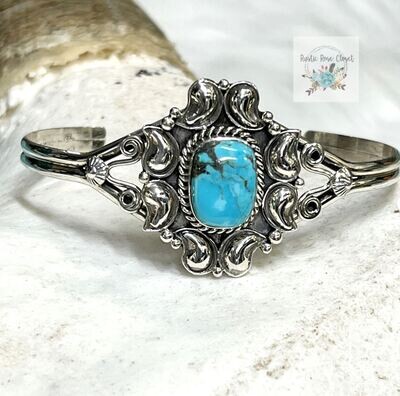Turquoise Cuff Sterling Silver Bracelet