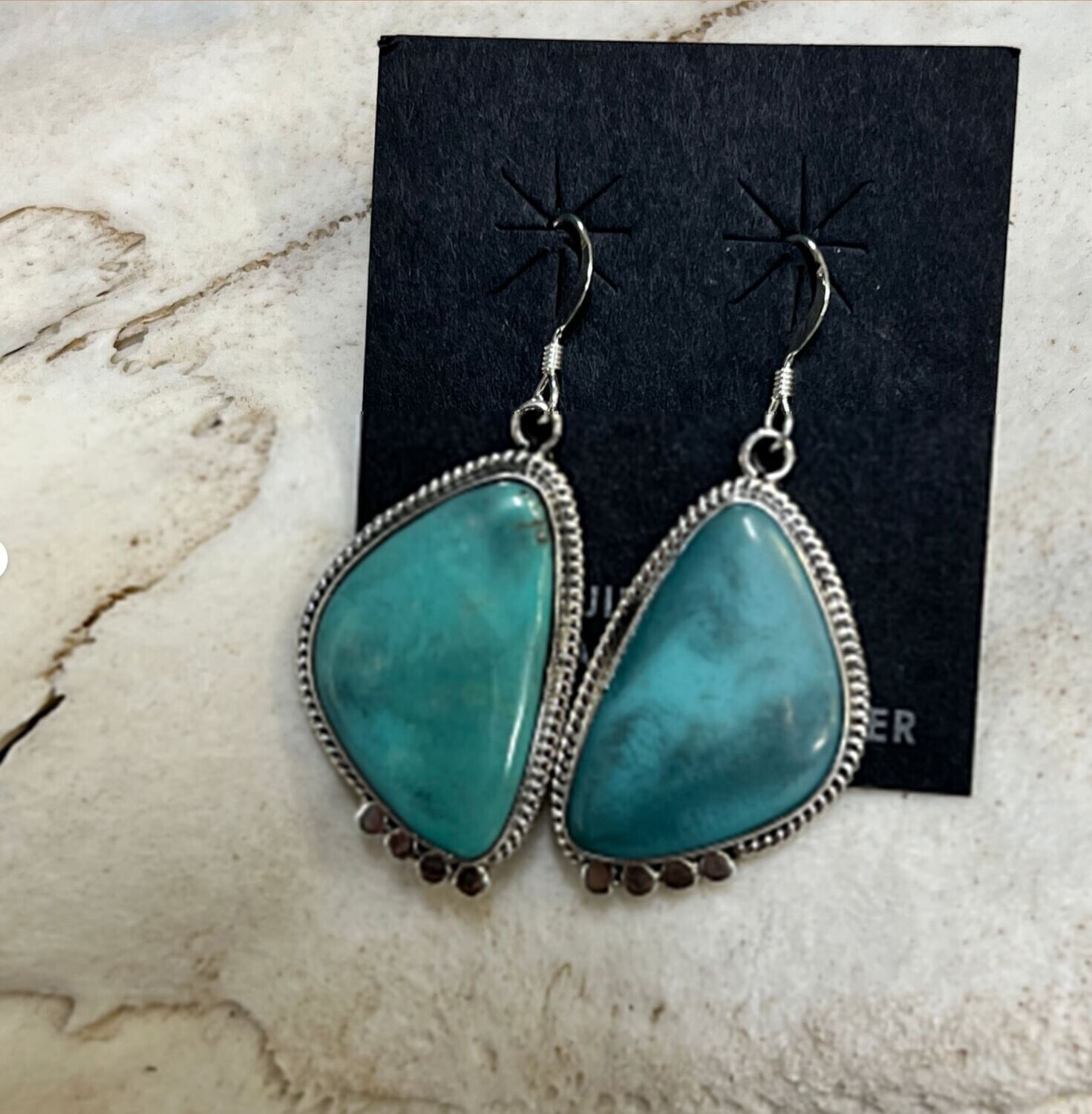 Navajo Turquoise Earrings by Sharon McCarthy - Regular