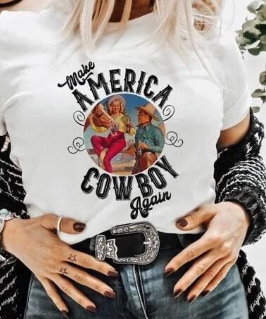 Make America Cowboy Short Sleeve Tshirt - M