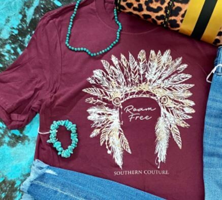 Roam Free Southern Couture Graphic Tee - S