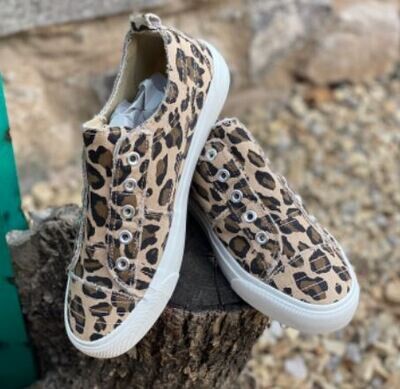 Leopard Babalu Corkys Tennis Shoes - 10