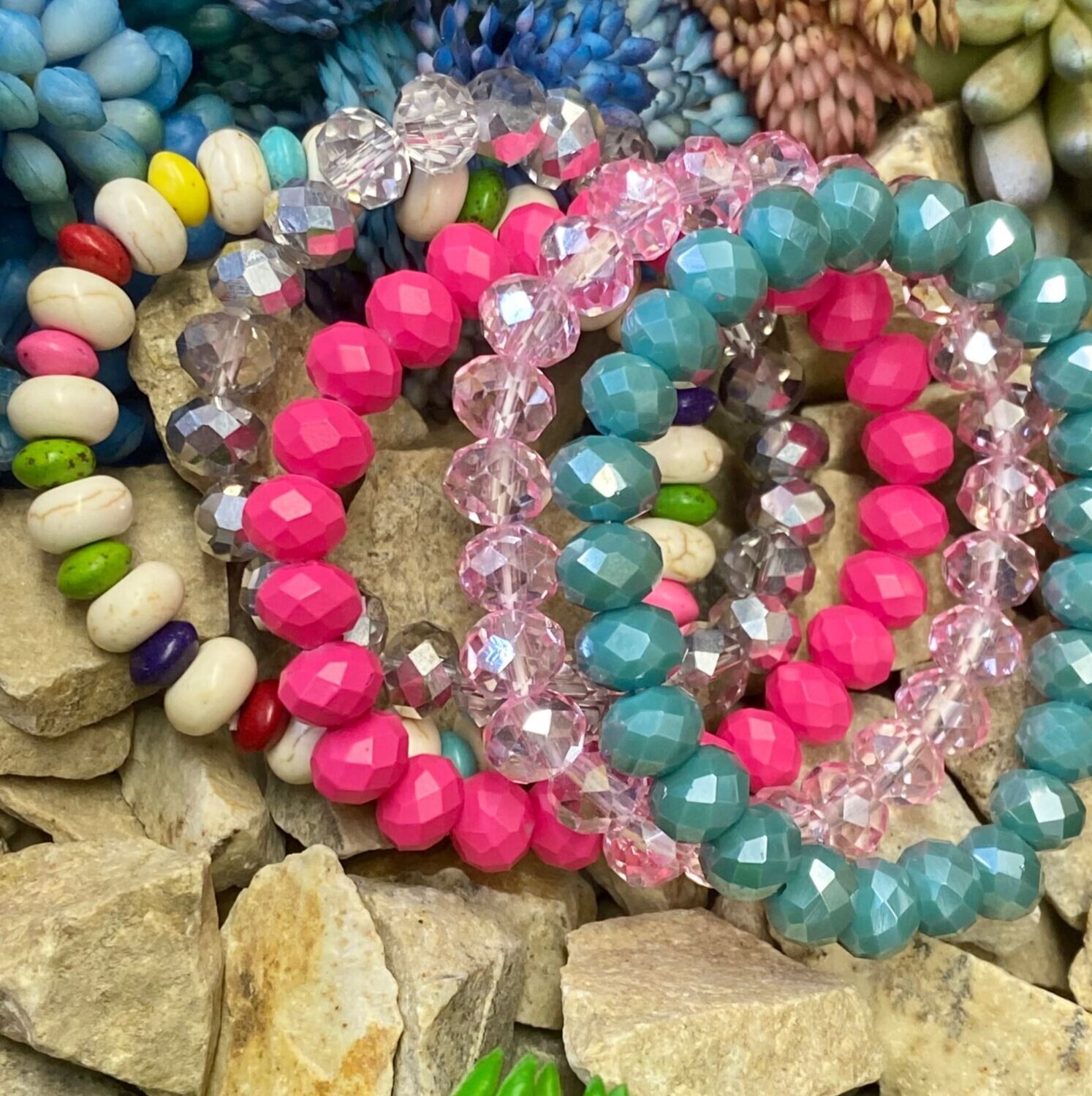 Lil Girls Stretchy Bracelets - Multi Color