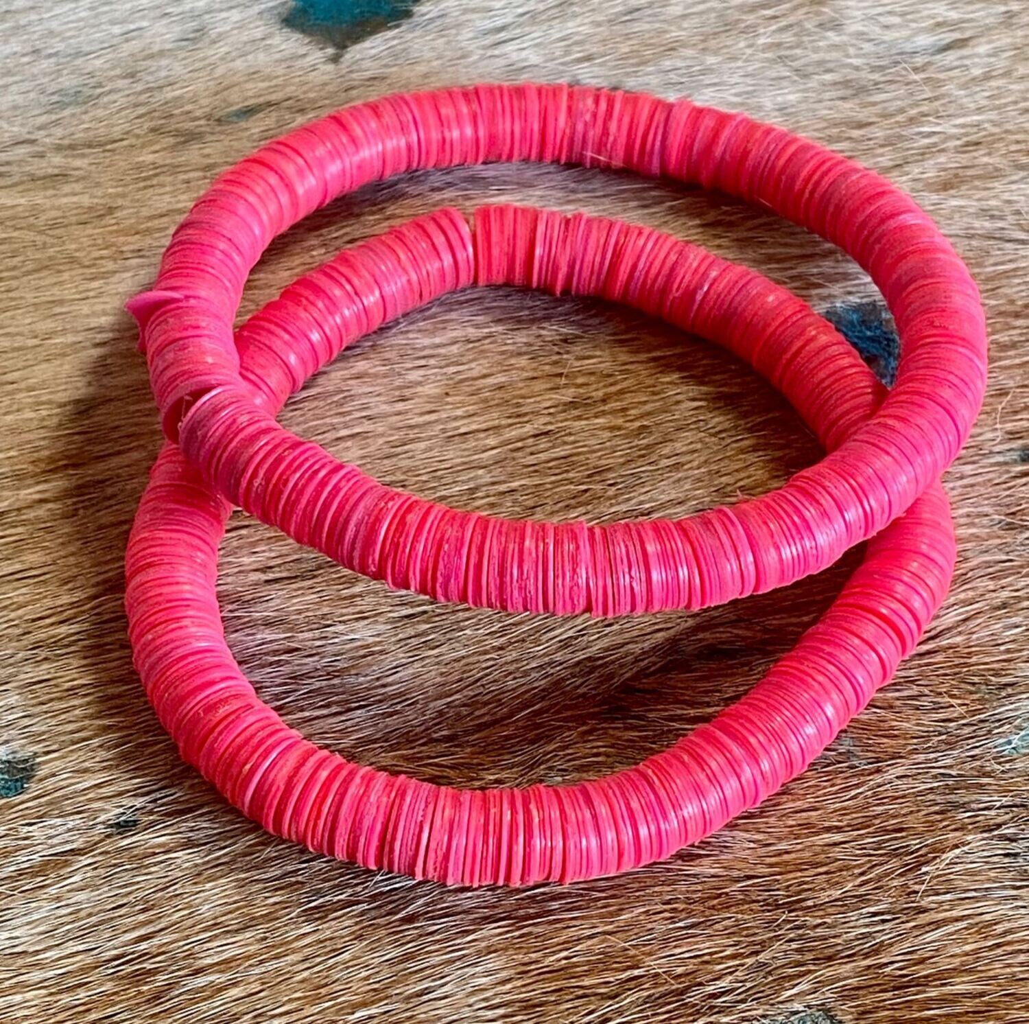 Neon Pink Stretch Bracelet - Regular