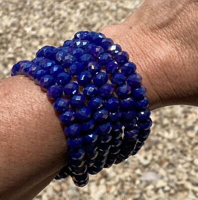 Stretchy Shimmer Blue Bracelets r