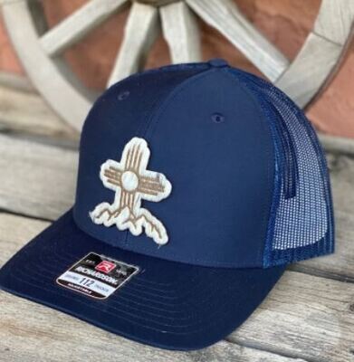 Navy/Navy Zia Mountain Cowhide Patch Richardson 112 Hat