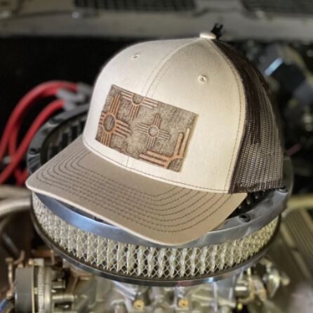 Khaki/Coffee Rectangle Zias Cowhide Patch Richardson 112 Hat