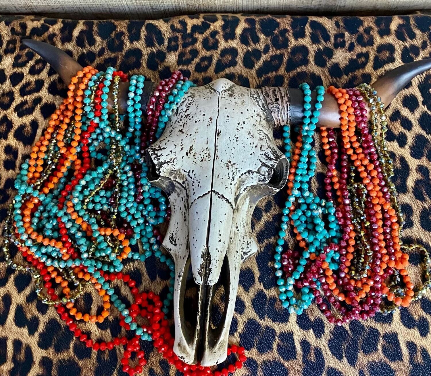 Crystal Beads Long Necklaces - Orange