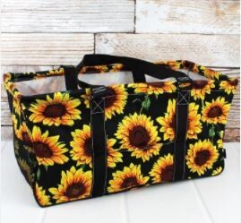 Sunflower Haul It Collapsible Market Bag with Mesh Pockets - Regular