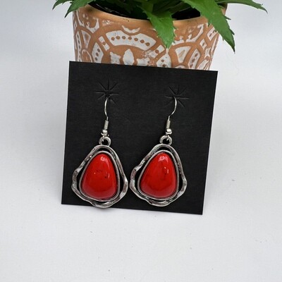 Red Spicewood Earrings 