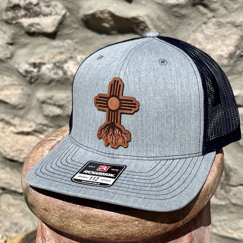 Gray/Black Zia Mountain Leather Patch Richardson 112