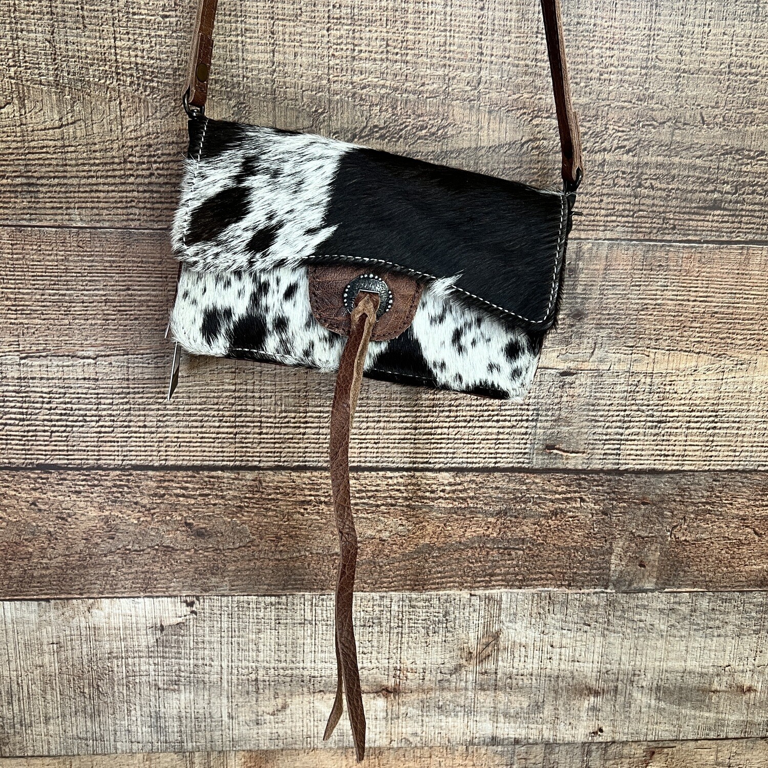 Cowhide Crossbody With Tassel and  Leather American Darling Bag