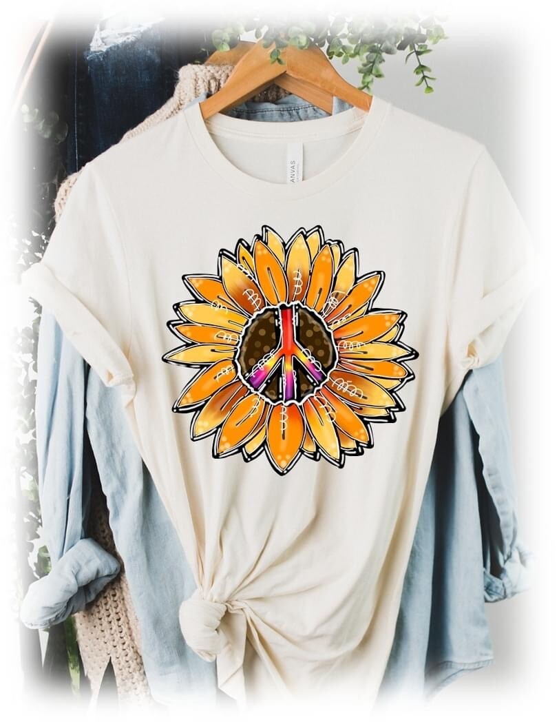 Sunflower Peace Tee -L