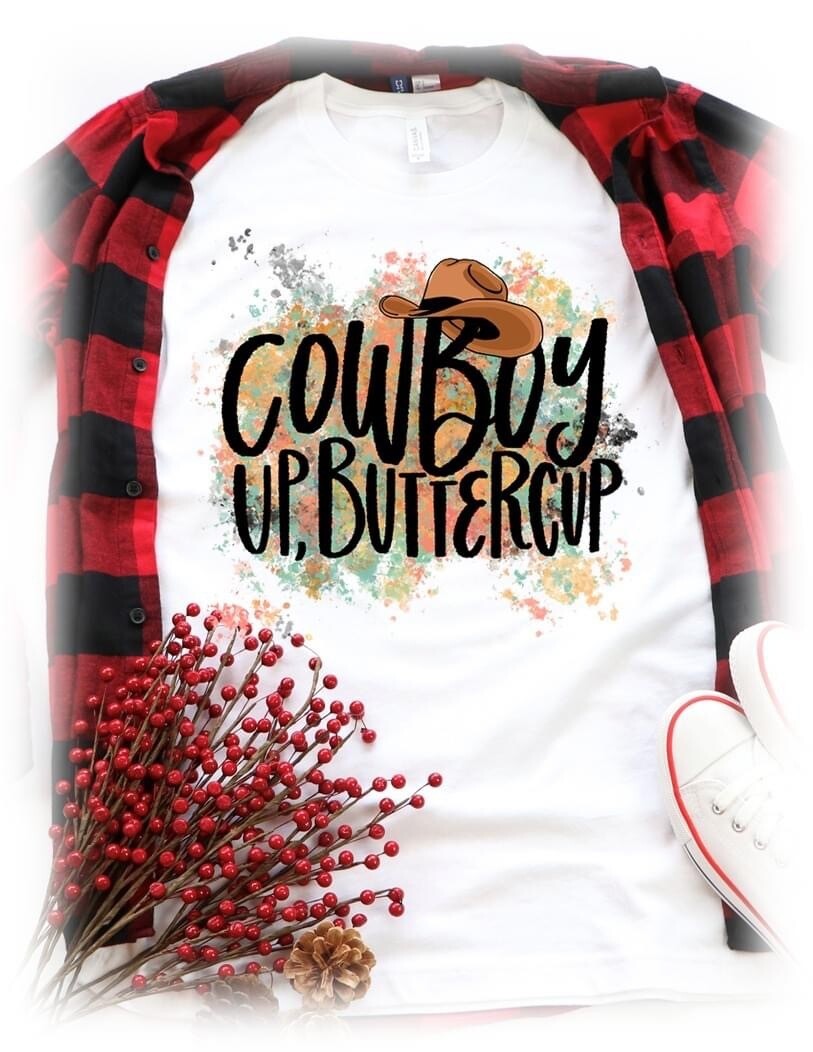 Cowboy Up Buttercup Tee -XL