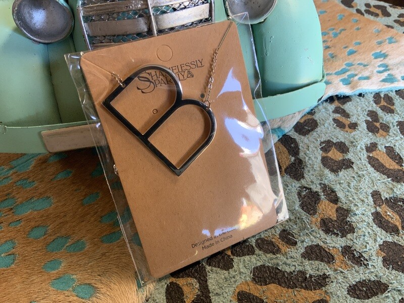 B  Initial Silver Plated Necklace