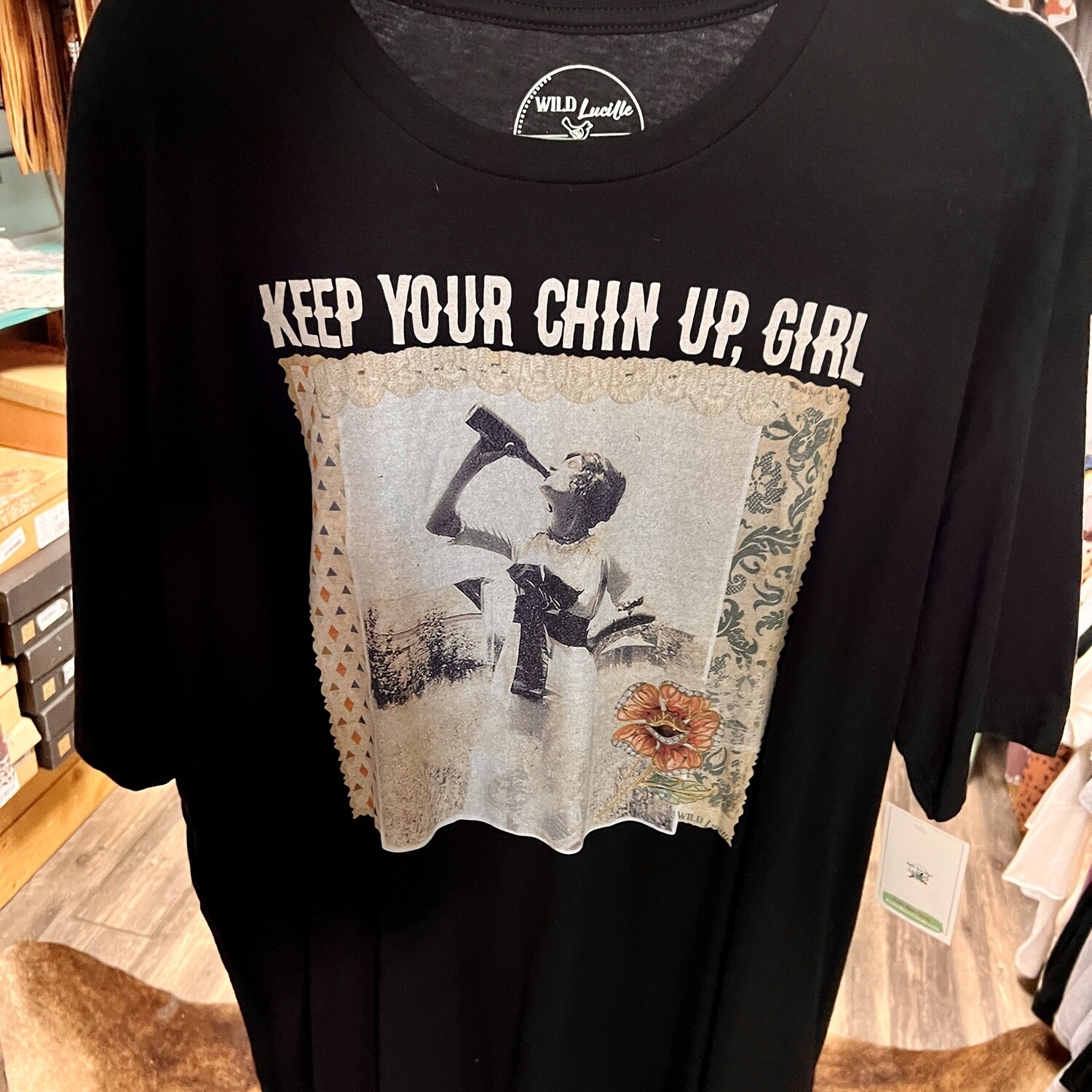 Keep Your Chin Up Girl Tee - 2XL