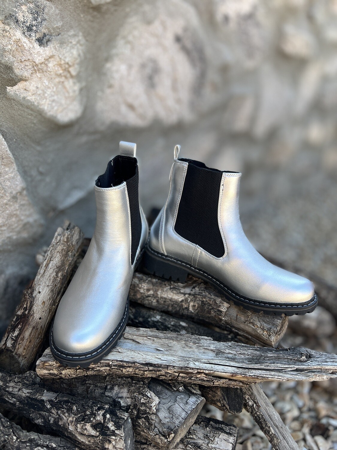 Silver Corkys Booties To Be Honest 