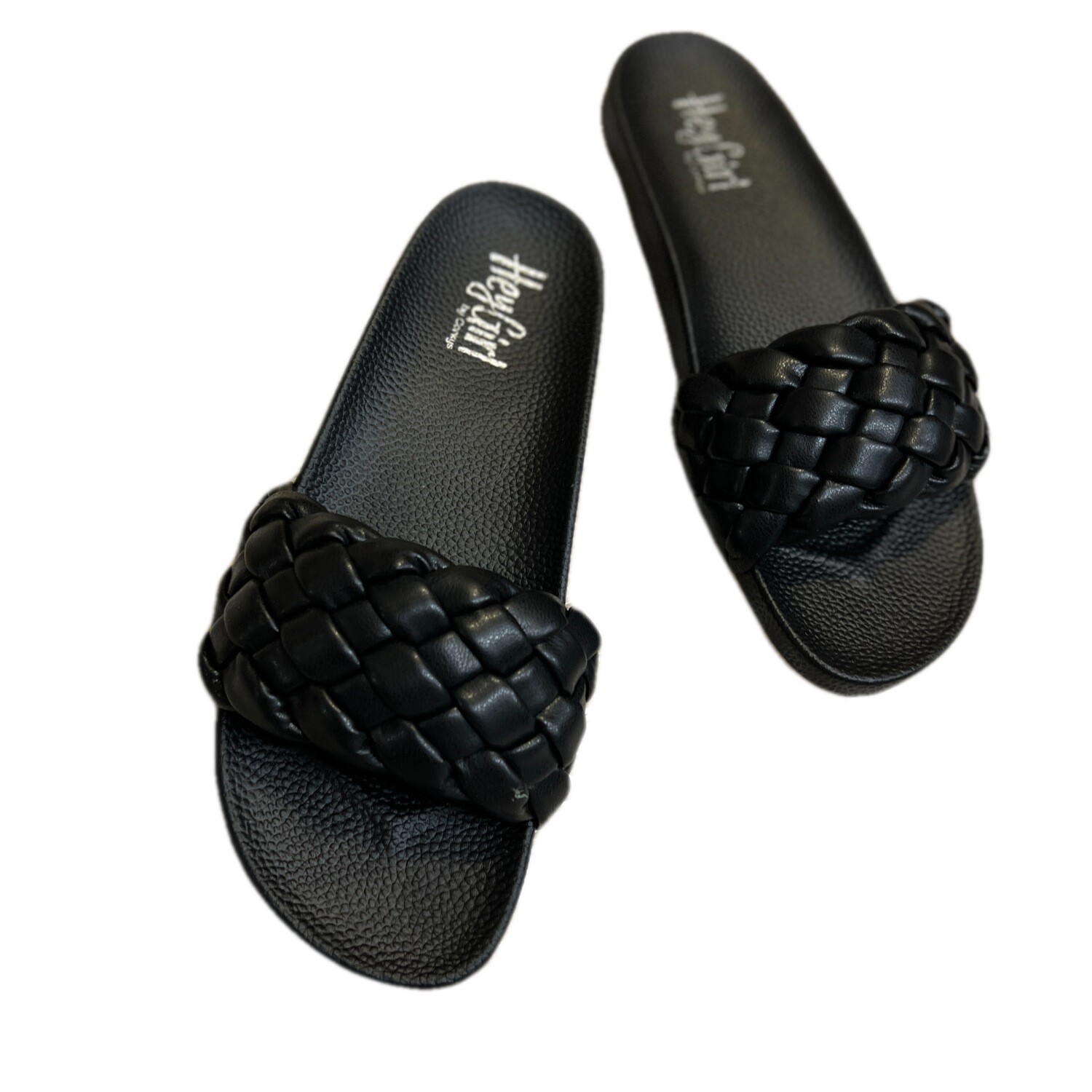 Corkys Extra Black Slide Sandals
