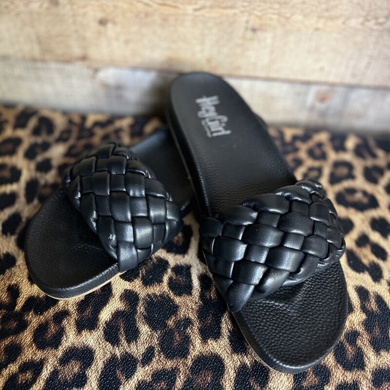 Corkys Extra Black Slide Sandals