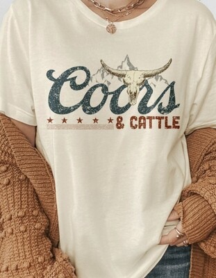 Coors & Cattle Natural Tee