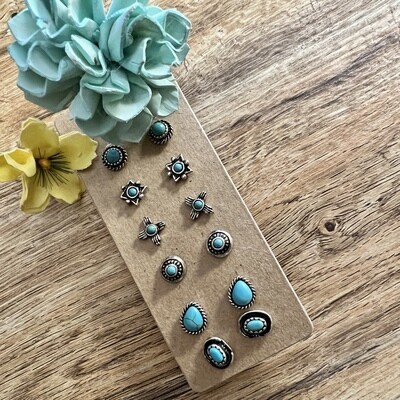 Turquoise Post Earring Collection