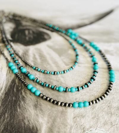 Navajo Pearls Turquoise Necklace 