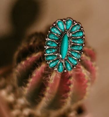 Turquoise Pecos Adjustable Ring