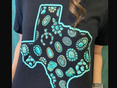 Texas In Turquoise Tee 