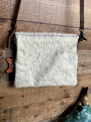 Black and White Cowhide Crossbody American Darling Bag