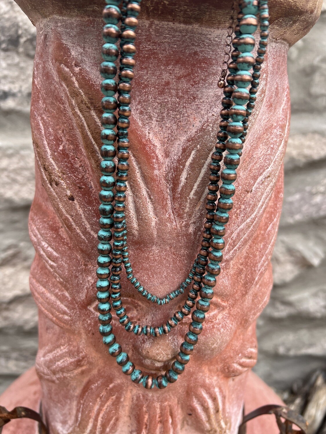 Navajo Pearl Patina Layered Necklace