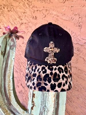 Black/Leopard Zia Roots Hat