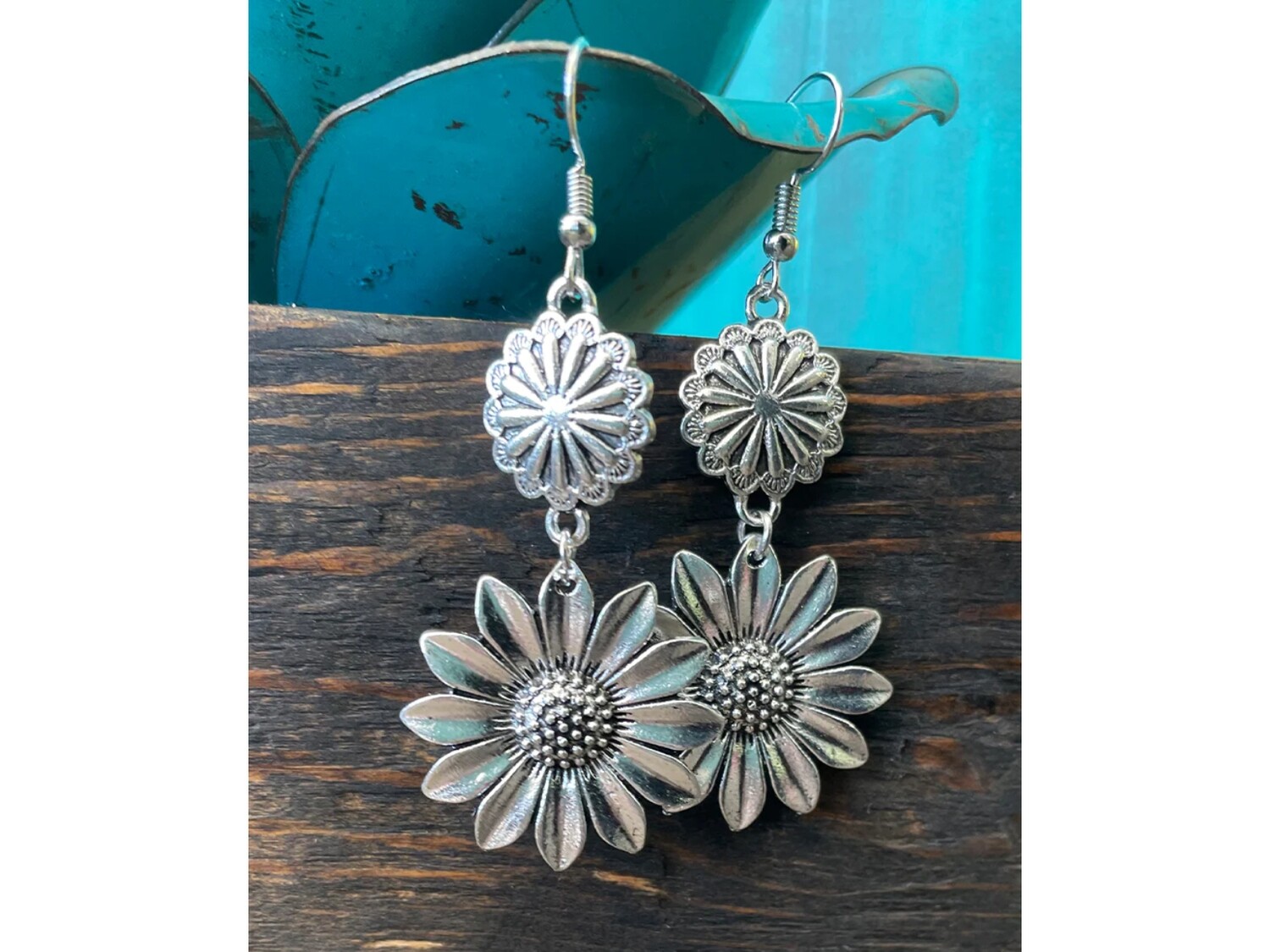 Wild Flower Silver Earrings