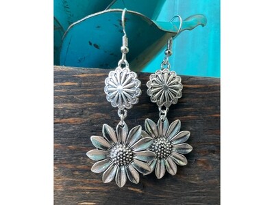 Wild Flower Silver Earrings