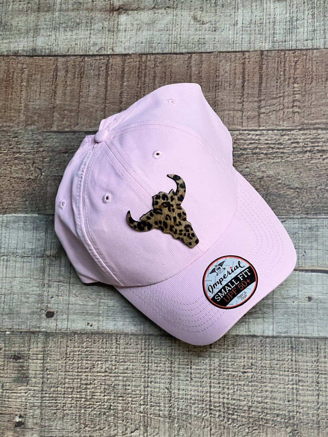 Cheetah Hide Skull on Pink Ponytail Hat