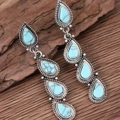 Water drop Turquoise Earrings